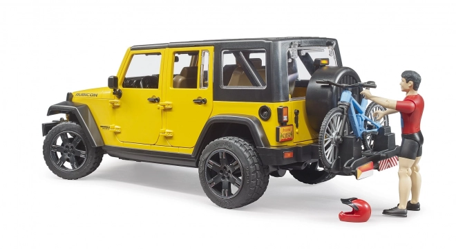 Jeep Wrangler Rubicon con Ciclista e Bici