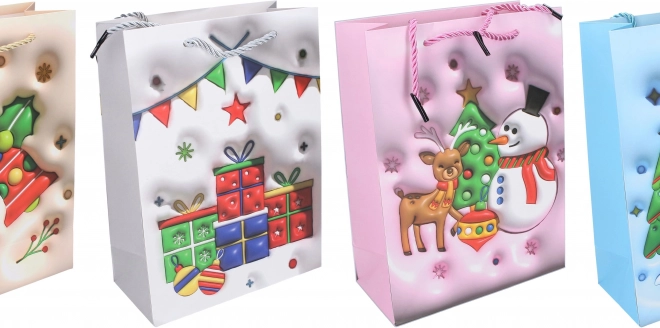 Busta regalo natalizia M 26x32x10 cm