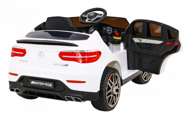 Mercedes Benz GLC63S per bambini bianco + telecomando + trazione 4x4 + MP3 LED + EVA + avvio lento