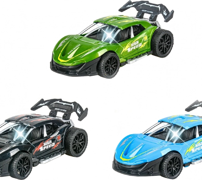 Auto da corsa con effetti luminosi e sonori 16 cm