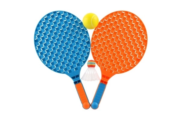 Set soft tennis 2 racchette e pallina con cestino