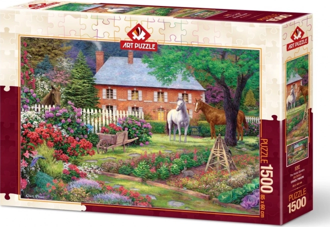 Puzzle Giardino con Cavalli 1500 Pezzi