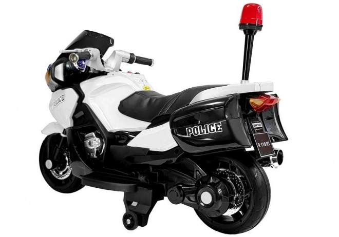 Moto elettrico per bambini Police bianco