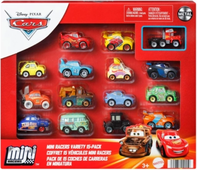 Cars micro auto – set di 15 macchinine in metallo