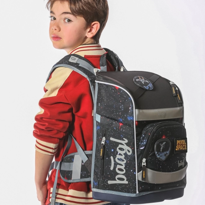 Set scolastico BAAGL: Zippy Plus Pixel Space - cartella, astuccio, sacchetto