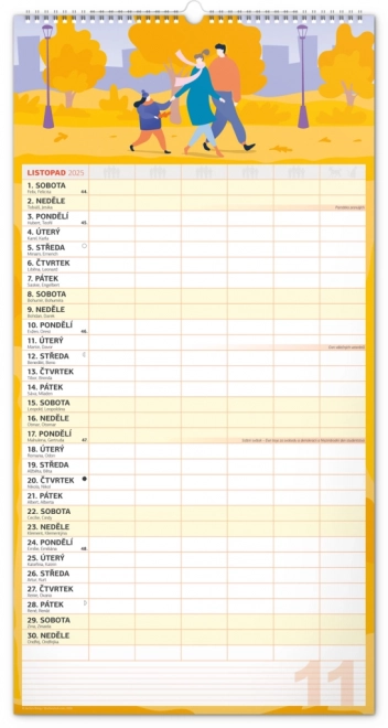 Calendario da Parete Pianificatore Familiare XXL 2025