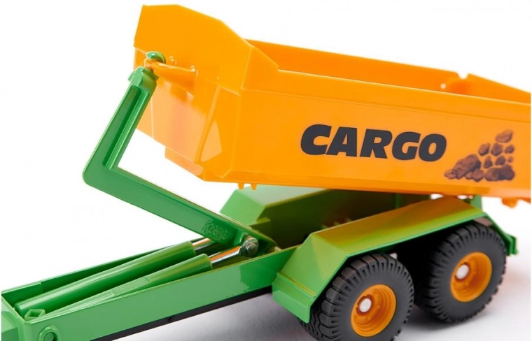 Meccanismo a gancio e cassone ribaltabile per un carico realistico