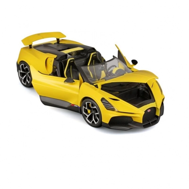 Modello di auto Bugatti Mistral in scala 1:18 - Giallo