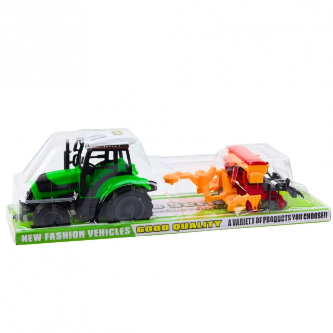 Set trattore agricolo con seminatrice giocattolo