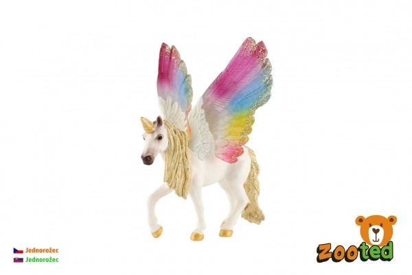 Unicorno con Ali Arcobaleno