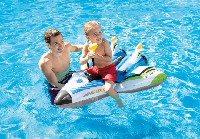 Aereo gonfiabile con pistola ad acqua, verde INTEX 57536