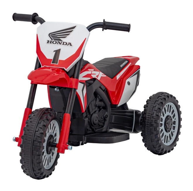 Moto elettrico per bambini Honda CRF 450R rosso con clacson e battistrada in gomma – rosso