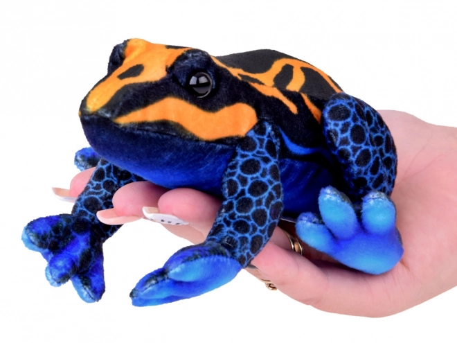 Colorata ranocchia di peluche arancione e nera 13cm