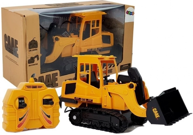 Escavatore bulldozer telecomandato con cingoli 1:36