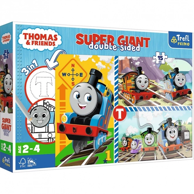 Puzzle gigante reversibile Trenino Thomas