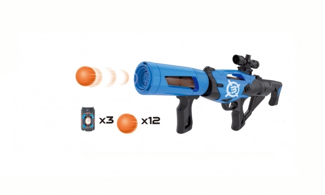Pistola per palline in schiuma 52 cm