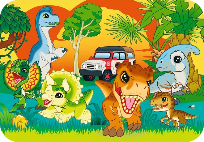 Puzzle di Legno Jurassic World: Incontra i Dinosauri 24 Pezzi