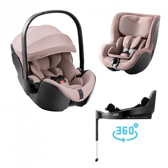 Set seggiolino auto Baby-Safe Pro con Vario Base 5z e seggiolino auto Dualfix 5z Style, Dusty Rose