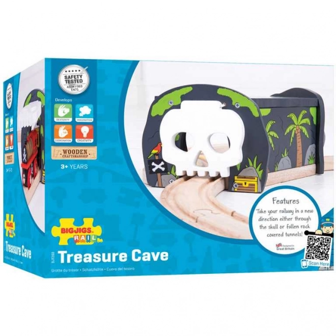 Tunel ferroviario caverna con teschio Bigjigs Rail