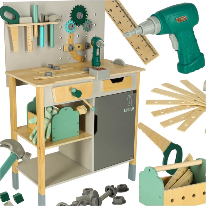 Officina in legno Lulilo Fikso set piccolo tuttofare con attrezzi