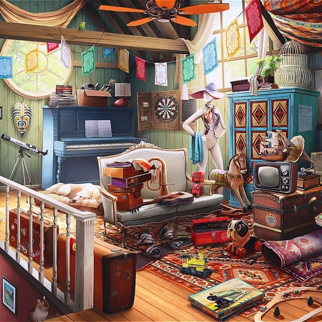 Trefl puzzle in legno Tesori del sottotetto 501 pezzi