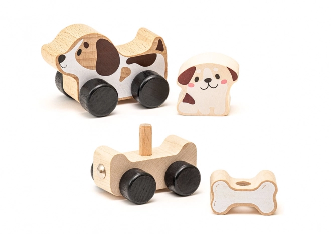 Giocattolo in legno Smart Dogs con osso