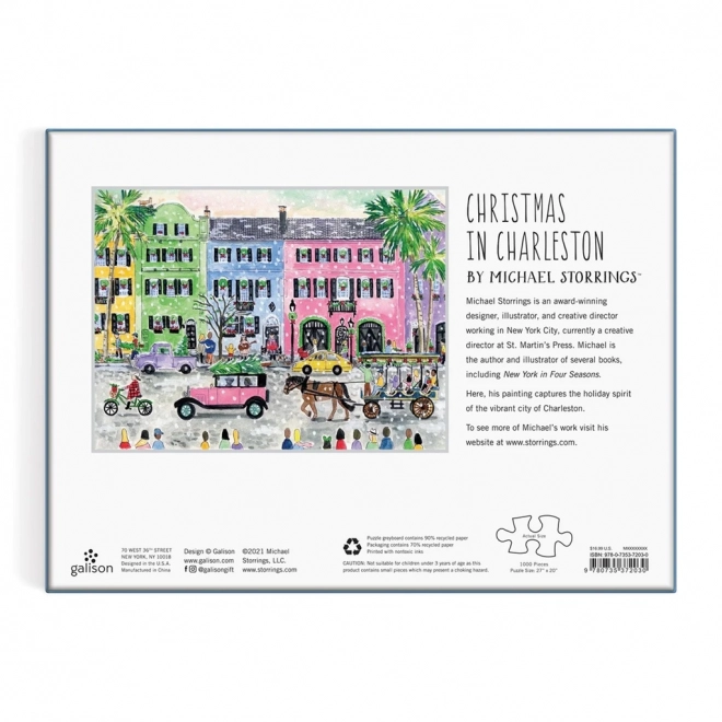 Puzzle Galison michael storrings natale a Charleston 1000 pezzi