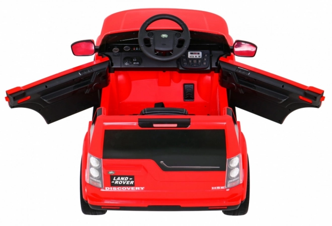 Land Rover Discovery Macchinina elettrica per bambini rossa + telecomando + ruote in EVA + avvio lento + radio MP3