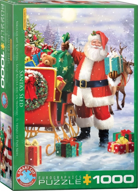 Puzzle Slitta di Babbo Natale 1000 pezzi