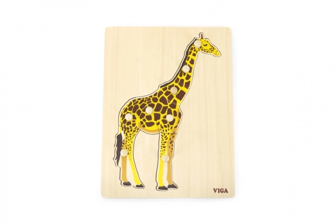 Puzzle in legno Montessori - Giraffa