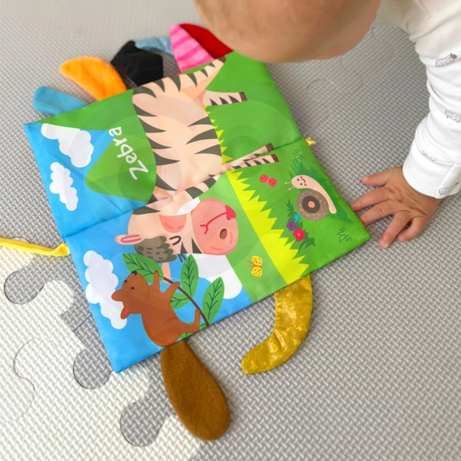 Libro in Tessuto con Code di Animali del Bosco Woopie Baby