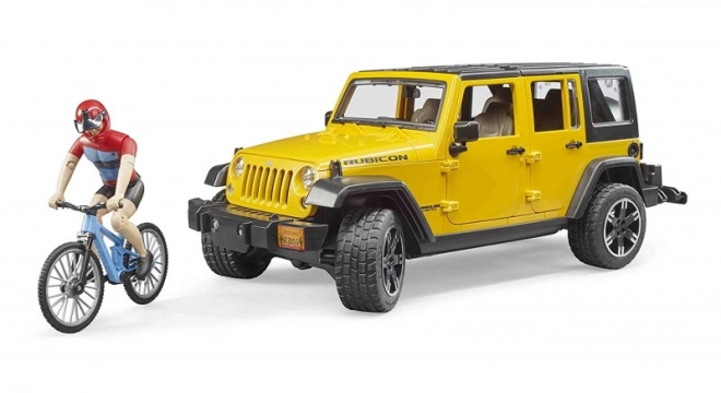 Jeep Wrangler Rubicon con Ciclista e Bici