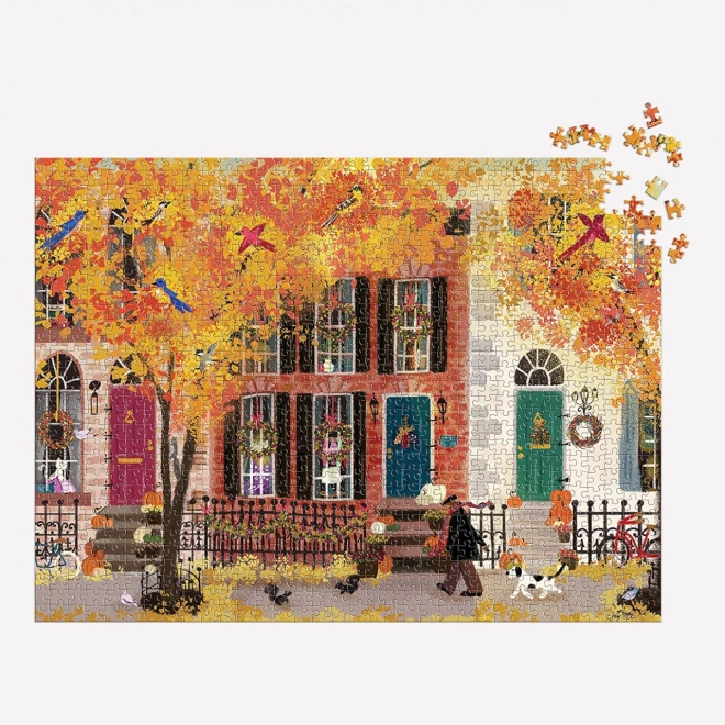 Puzzle Galison Autunno nel Quartiere 1000 Pezzi