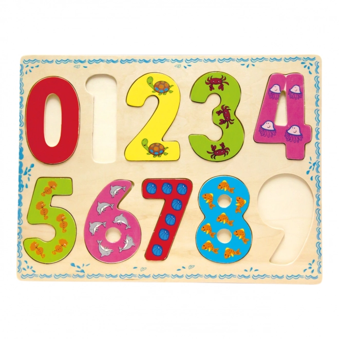 Puzzle numerico in legno per bambini