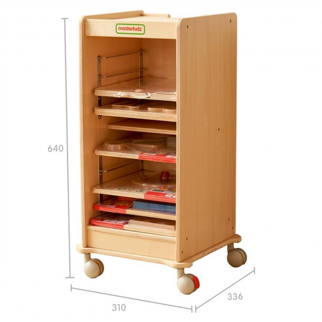 Armadio in legno per tavolette educative Masterkidz