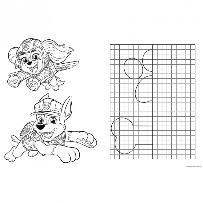 Puzzle Doppio Paw Patrol: Sfida Nuova SUPER MAXI 24 Pezzi