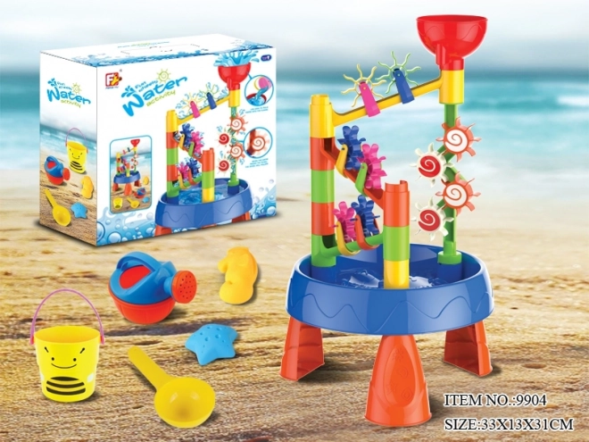 Tavolo per acqua e sabbia 2 in 1 WOOPIE con cascata