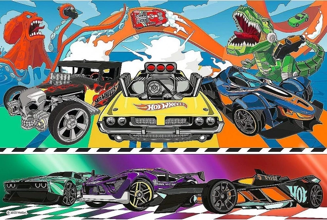 Puzzle 100 Pezzi Macchine Veloci Hot Wheels