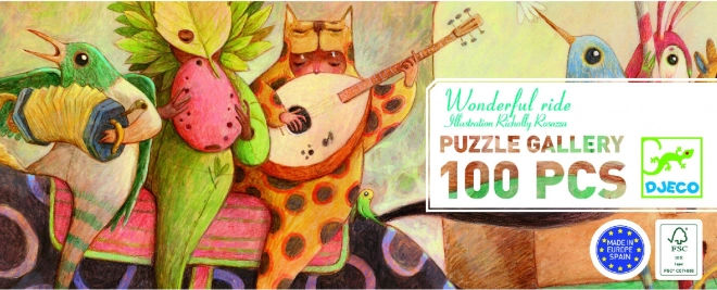 Puzzle panoramico DJECO Wonderful Ride 100 pezzi