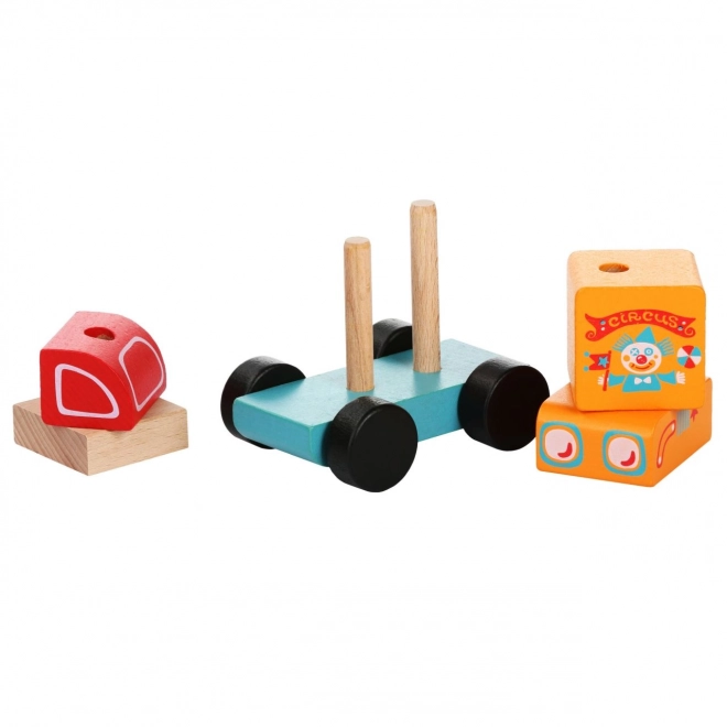 Cubo circo in legno per bambini