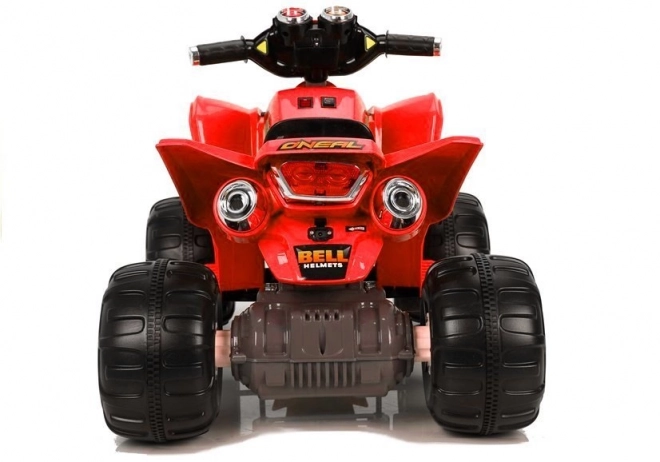 Quad con grandi ruote a batteria rosso