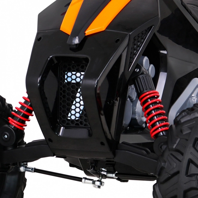 Quad Lucky Seven a batteria nero + ruote EVA + avvio lento + LED + MP3 USB