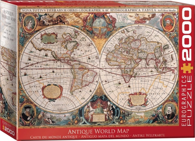 Puzzle Mappa Antica del Mondo 2000 Pezzi