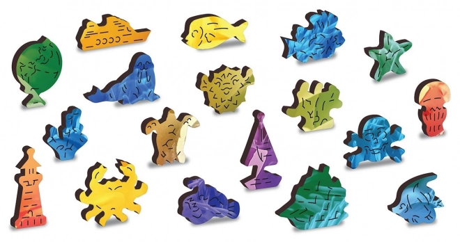 Puzzle in Legno con Figurine - Pesci Tropicali 400 Pezzi