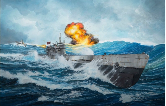 Modello Sottomarino Tedesco Tipo IX C/40 1:144