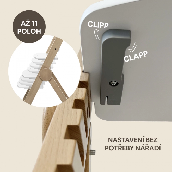 Sedia Da Pranzo In Legno Clipp & Clapp Grigia