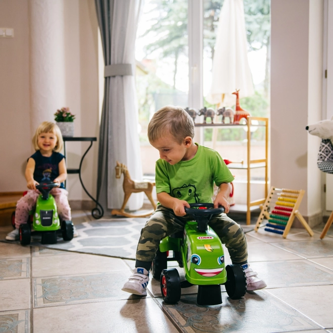 Odrážedlo Baby Claas con rimorchio e attrezzi