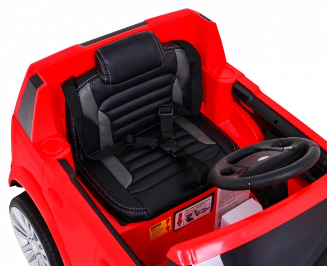 Land Rover Discovery Macchinina elettrica per bambini rossa + telecomando + ruote in EVA + avvio lento + radio MP3