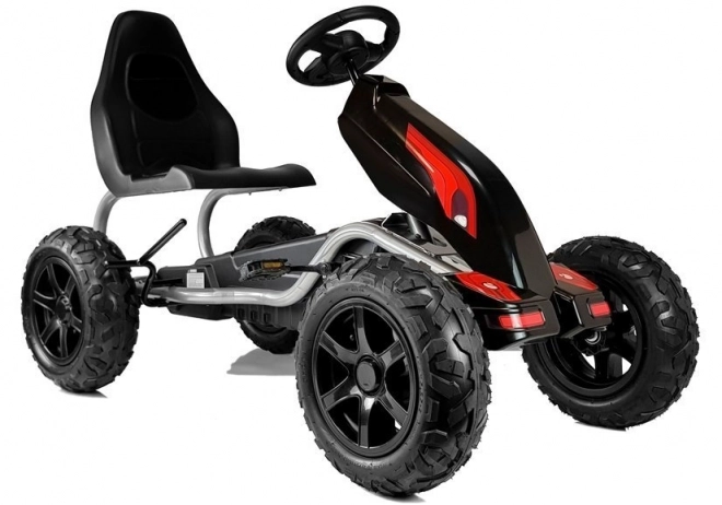 Gokart a pedali con ruote gonfiabili nero