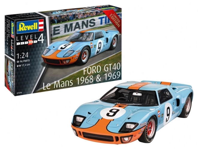 Modellino auto Ford GT40 Le Mans 1968 in scala 1/24